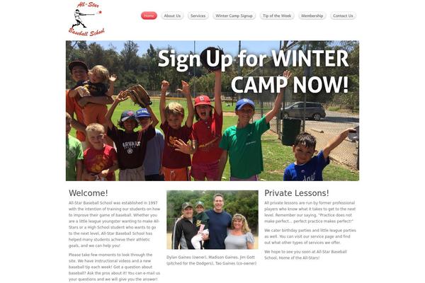 allstarbaseballschool.com site used Cleartheme