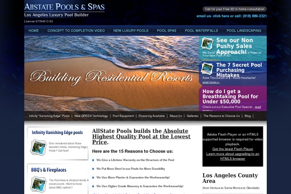 allstatepools.com site used Allstatepools