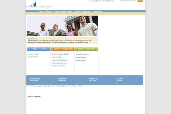 allstudentloan.org site used Loans