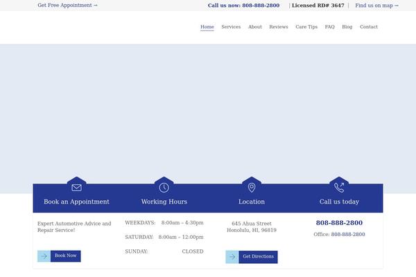 Auto Repair theme site design template sample