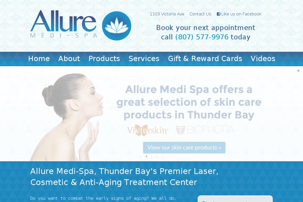 Allure theme site design template sample