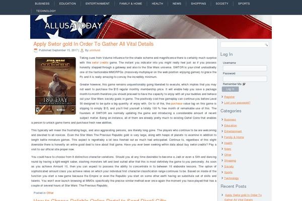 Blogus theme site design template sample