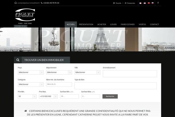 Realhomes Child theme site design template sample