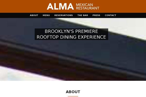 Alma theme site design template sample