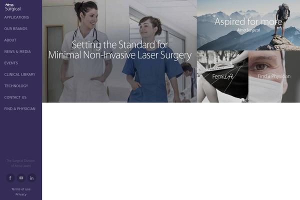 Alma theme site design template sample