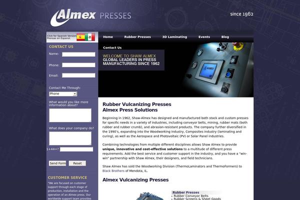 almex-online.com site used Almex
