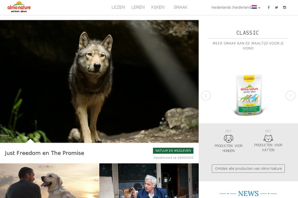 almonature.nl site used Mosaicoon