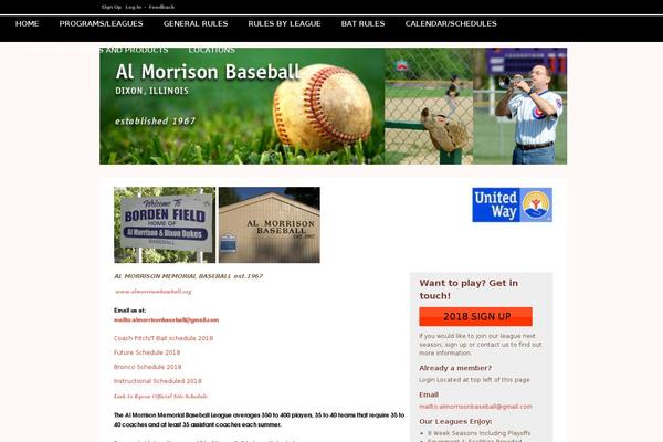 almorrisonbaseball.org site used Leagueapps