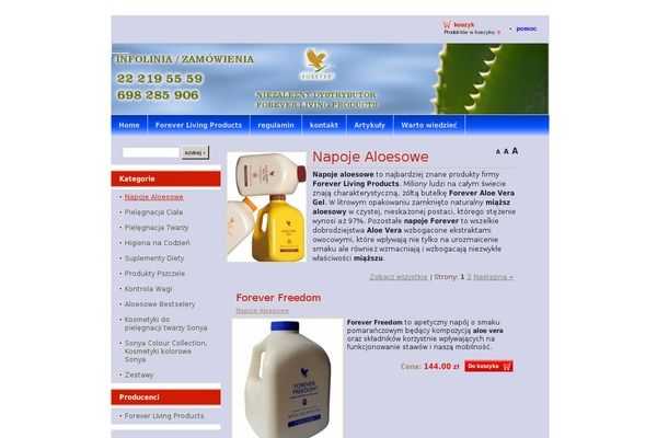 aloelife.com.pl site used TechBlue Adsense-Ready Theme