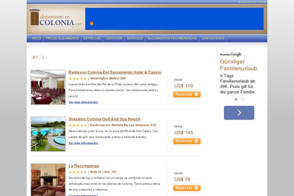 Site using Booking-hotels plugin
