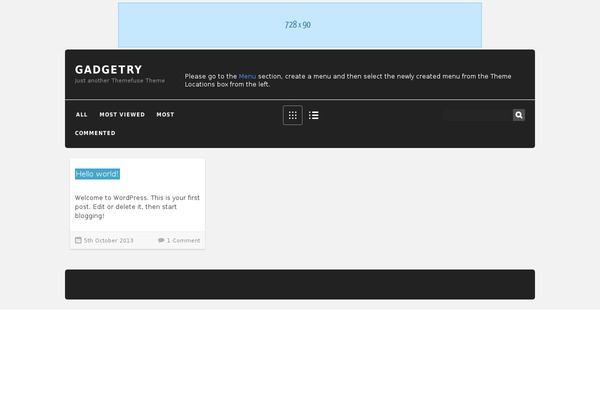 Site using Themify-audio-dock plugin