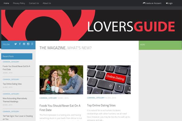 Hueman theme site design template sample