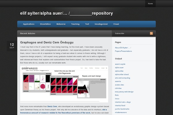 Gibson theme site design template sample