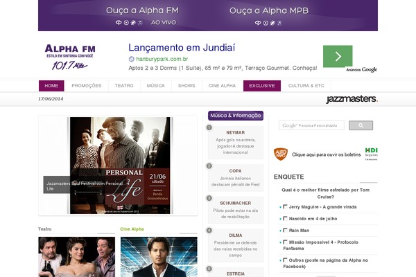 Opinions website example screenshot