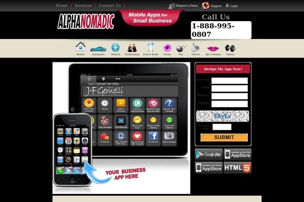Alpha theme site design template sample