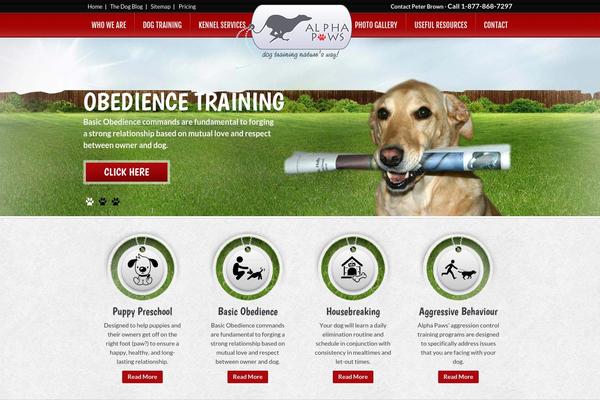 Alpha theme site design template sample