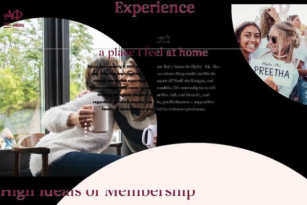 alphaphi.org site used Alphaphi