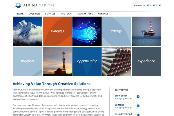 Alpina theme site design template sample