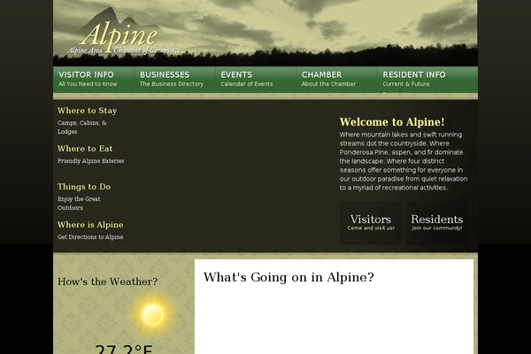 Alpine theme site design template sample