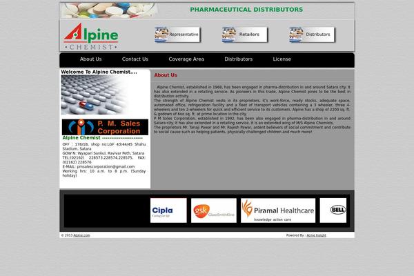 Alpine theme site design template sample