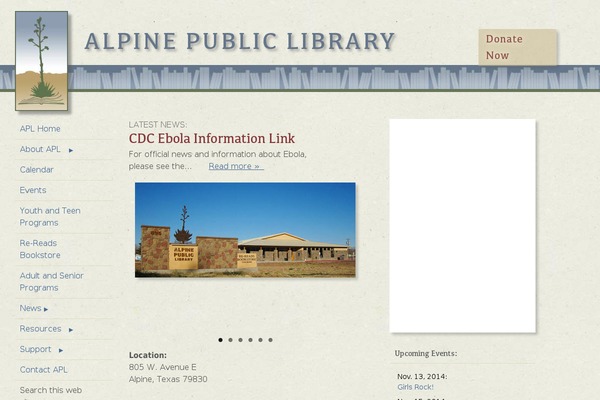 alpinepubliclibrary.org site used Apl