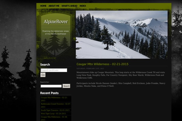 Alpine theme site design template sample