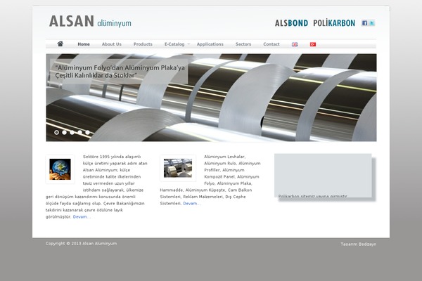 Gaia theme site design template sample