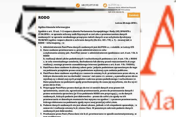 alston.net.pl site used Alston