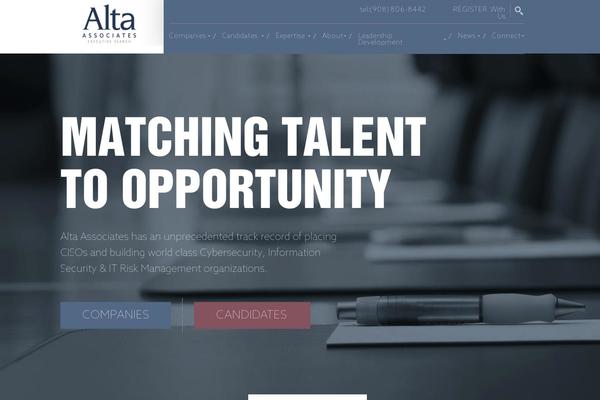 Alta theme site design template sample