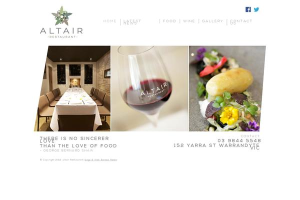 Altair theme site design template sample