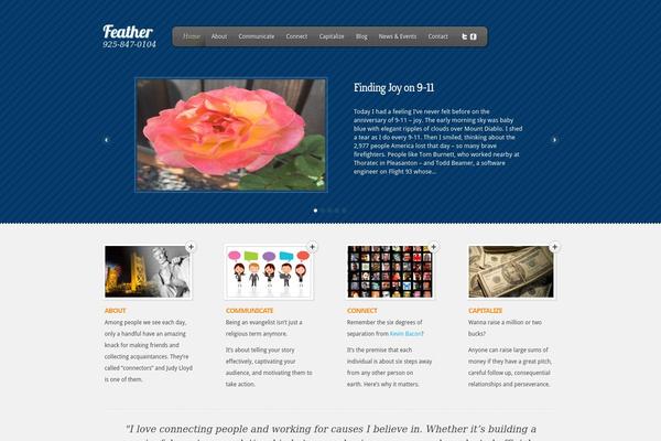 Feather theme site design template sample