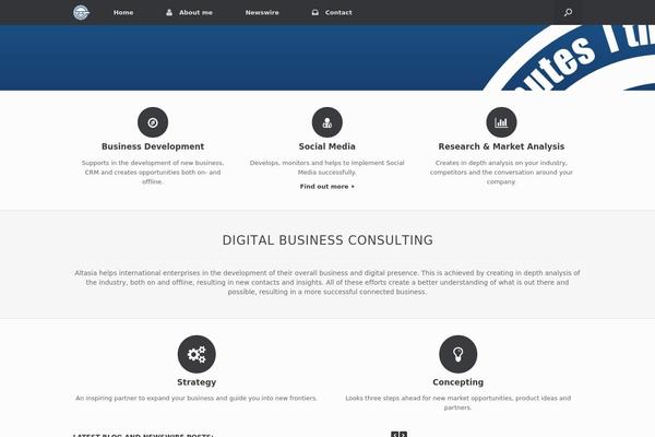 Vantage theme site design template sample