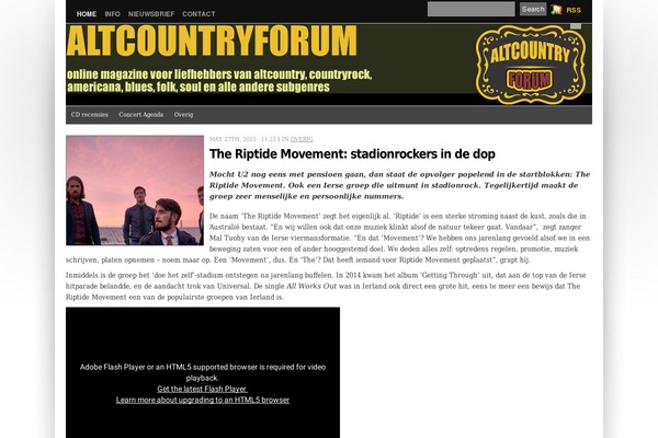 altcountryforum.nl site used Vina