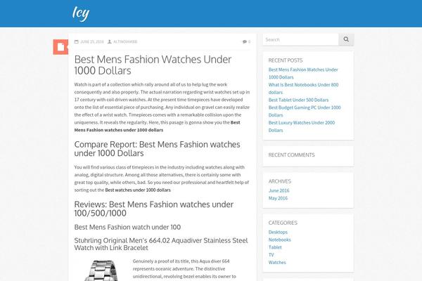 Icy theme site design template sample