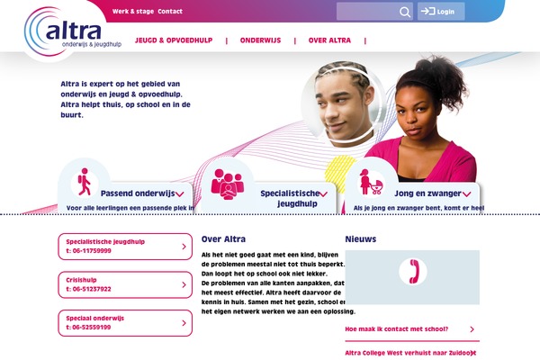 Altra theme site design template sample