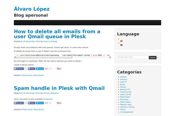 alvarolopez.net site used Primer