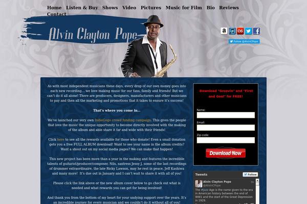 alvinclaytonpope.com site used Fan-attracting-theme