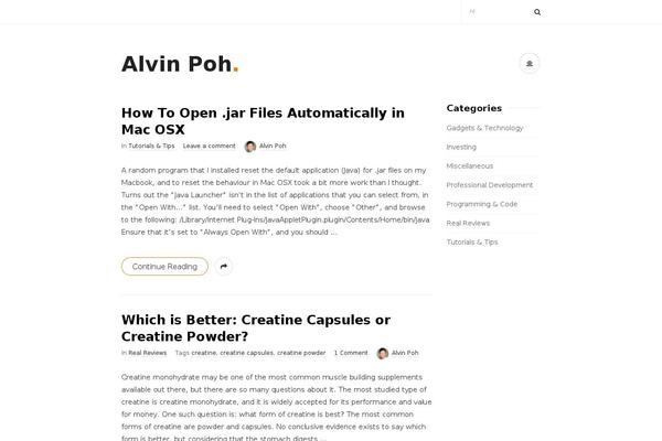 alvinpoh.com site used Geologist