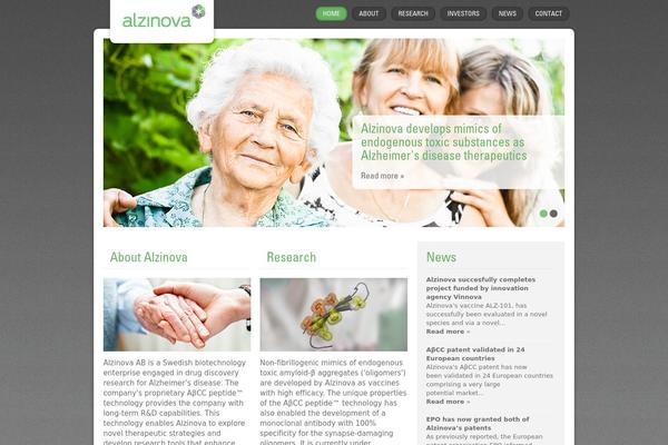 alzinova.com site used Alzinova