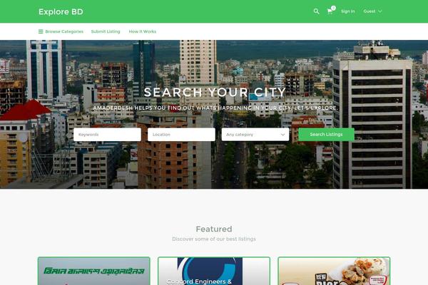 Avada Child theme site design template sample