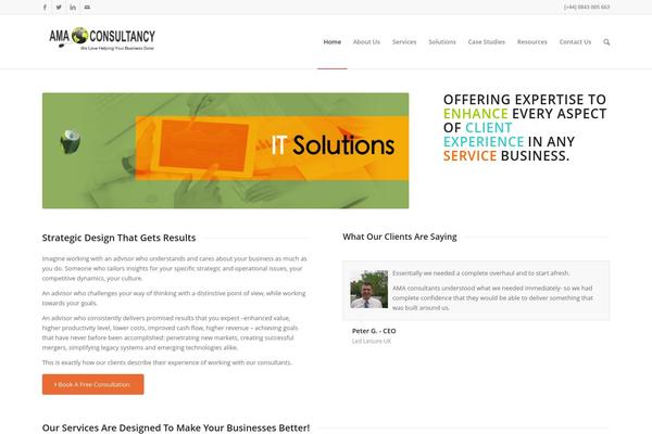 Enfold theme site design template sample