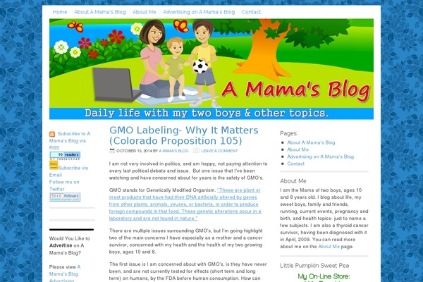 amamasblog.com site used Sugar and Spice