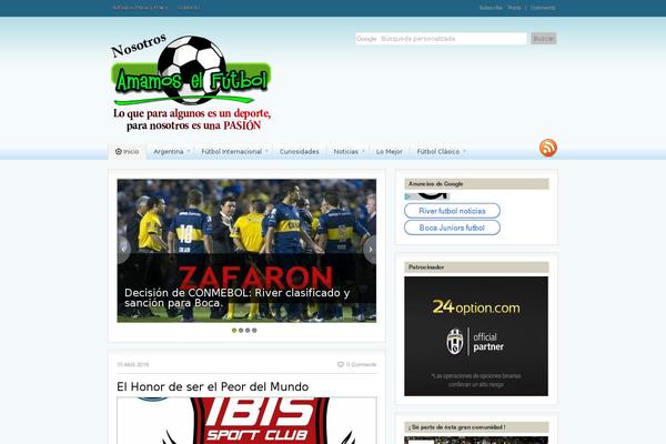 Site using Soccer Info plugin