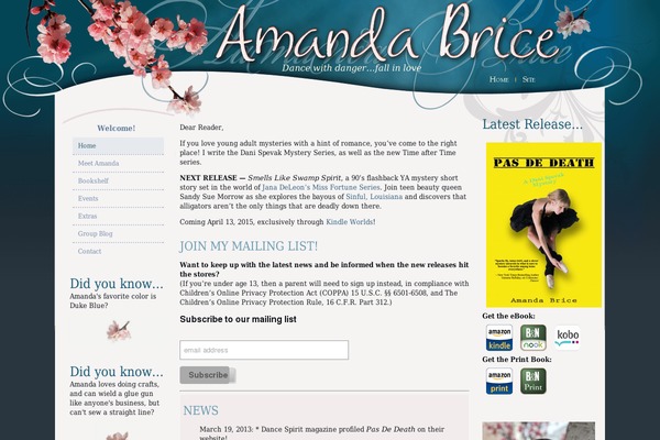 Amanda theme site design template sample