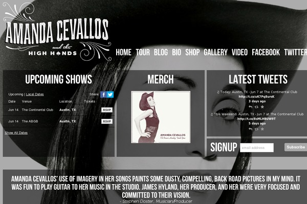 amandacevallos.com site used Amandajo