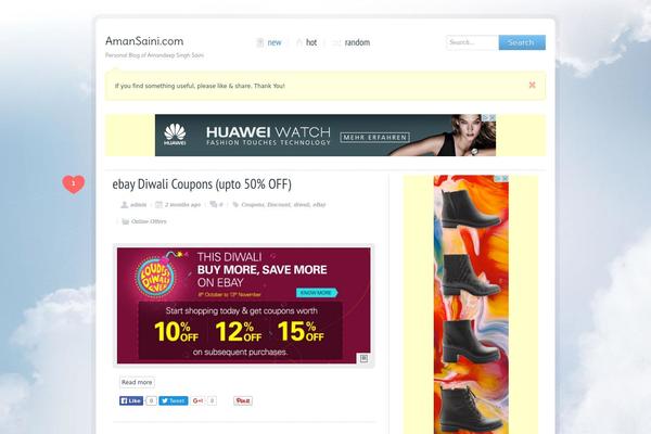 amansaini.com site used Megusta2