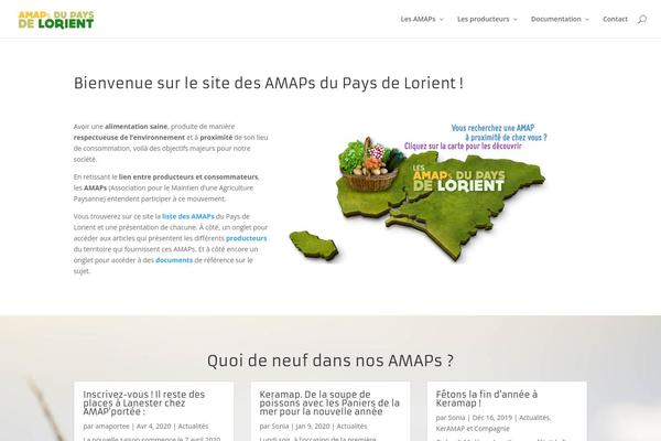Divi Child theme site design template sample