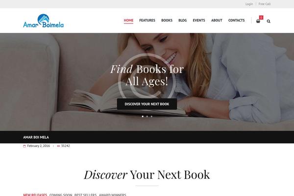 Booklovers theme site design template sample