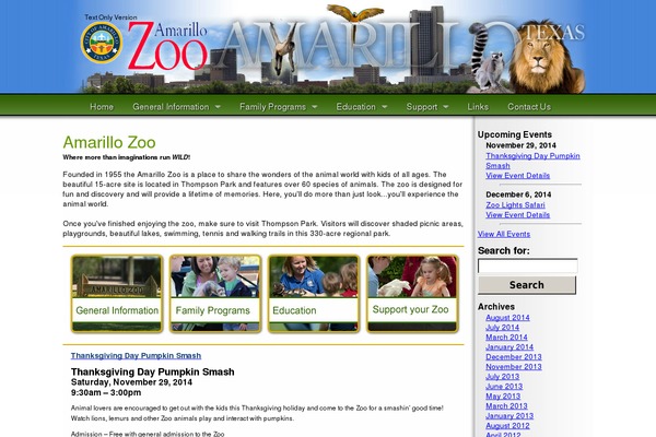 zoo theme site design template sample