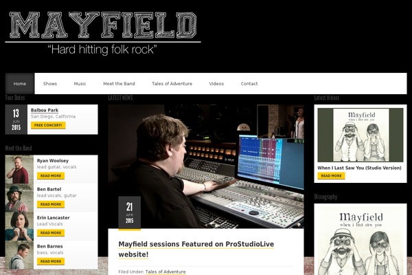 Acoustic theme site design template sample